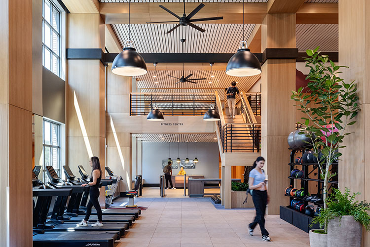 fitness center and yoga studio